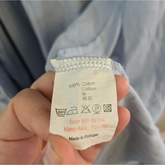 Laurence Tavernier Blue Cotton Robe Size M - Picture 7 of 7